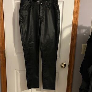 VENUS Women’s Skinny Black Faux Leather Pants